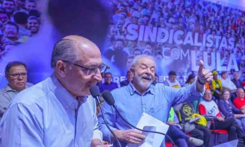 Lula e Alckmin em comcio