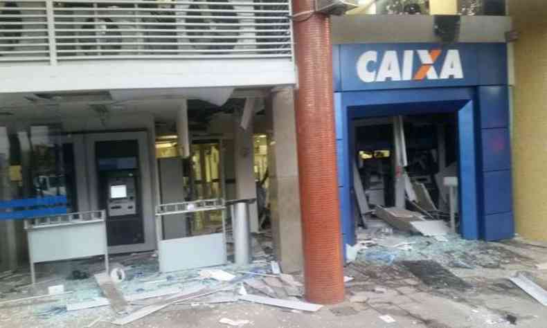 Bandidos Explodem Três Caixas Eletrônicos De Agência Da Caixa No Centro Oeste De Minas Gerais