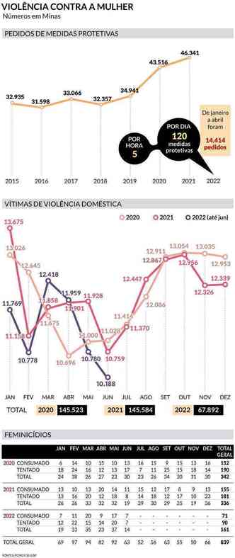 Infográfico sobre a violência contra a mulher
