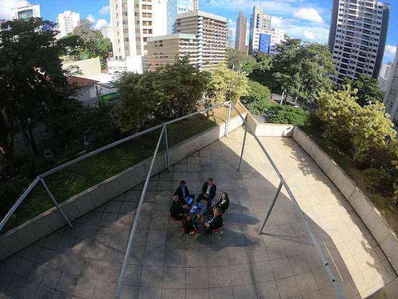 ... e foto area, do topo da varanda da sede do Jornal Estado de Minas(foto: Maria Irenilda Pereira/EM/D.A Press)