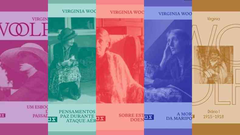 Capas dos livros de Virginia Woolf lanados pela Editora Ns(foto: Divulgao/ Editora Ns)