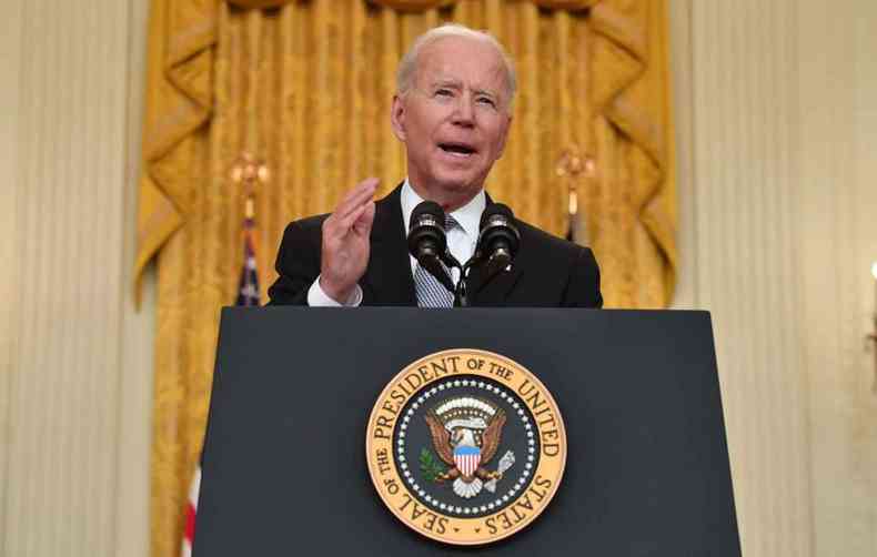 Joe Biden anunciou o enviou das doses extras aos outros pases(foto: AFP / Nicholas Kamm)