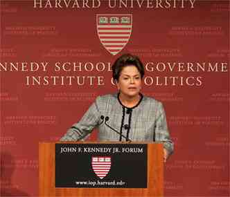 Nessa tera-feira, Dilmafez discurso na Universidade de Harvard nos EUA(foto: Roberto Stuckert Filho/PR)