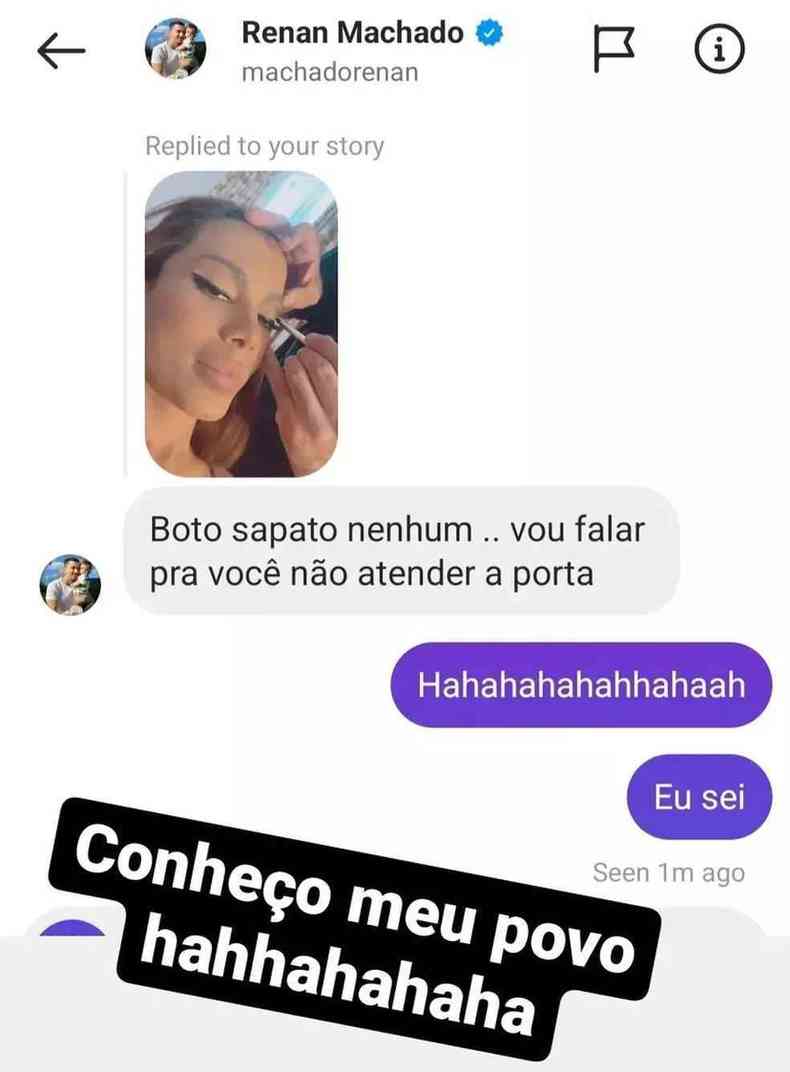 Anitta publicou print de conversa com seu irmo