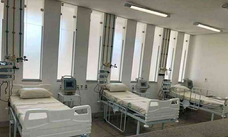 Com 21 pacientes, hospital de campanha atingiu o pico de internaes(foto: Divulgao/Prefeitura de Patos de Minas)