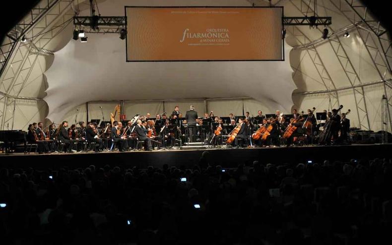  Concerto com pianista mineiro Nelson Freire e a Orquestra Filarmonica de Minas Gerais em Boa Esperanca (MG)