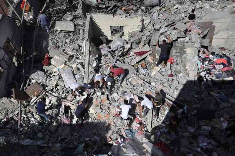 Vtimas de bombardeio na Faixa de Gaza