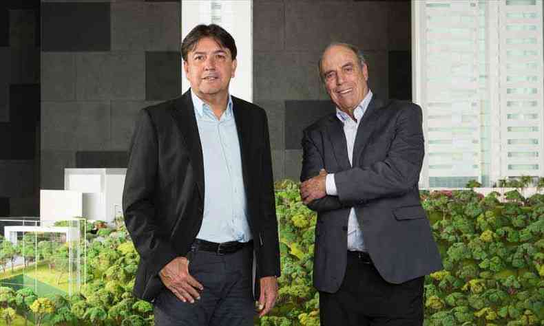 Os CEOs da Patrimar, Alex Veiga, e da Somattos, Francisco Mattos: empreendimento com padro internacional(foto: Divulgao)