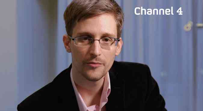 Edward Snowden no faz nenhuma apario pblica desde que recebeu asilo poltico na Rssia no ano passado(foto: CHANNEL 4/AFP)