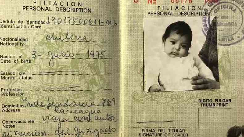 O passaporte de Maria com o qual ela viajou para a Sucia(foto: Mara Diemar. )