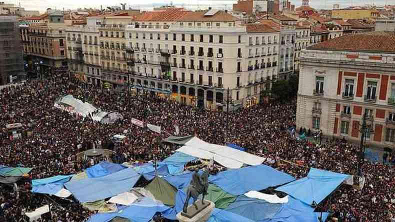 Protesto em Madri, em 2011