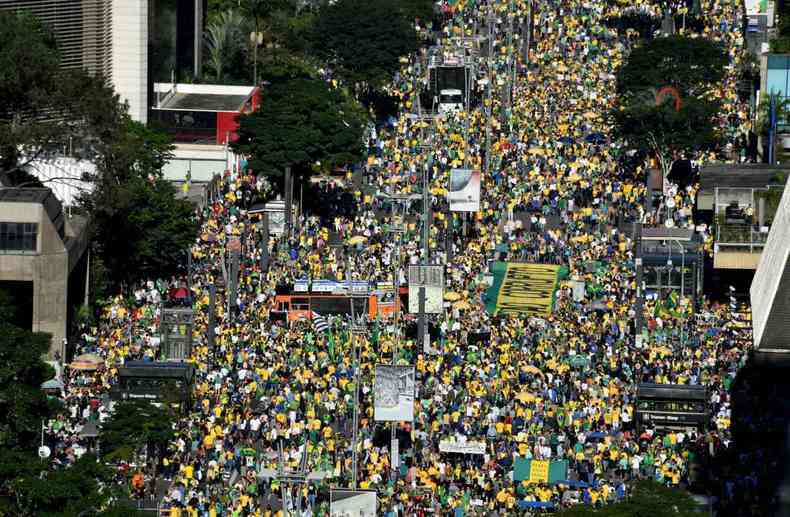 Manifestao em So Paulo, na Avenida Paulista(foto: Nelson Almeida/AFP)