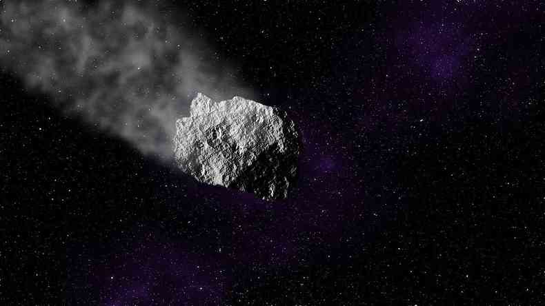 Imagem meramente ilustrativa de asteroide