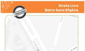 Clique e veja o mapa das mudanas no Santa Efignia(foto: BHTrans/Divulgao)