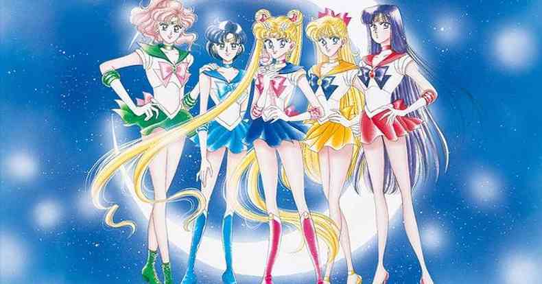 Personagens a animação Sailor Moon: infantilização e erotização de mulheres é recorrente em desenhos japoneses(foto: Reprodução/Internet)