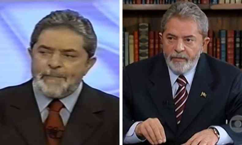 Montagem: Lula em 2002 e Lula em 2006