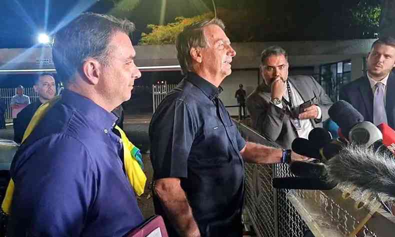 Presidente Jair Bolsonaro em coletiva de imprensa