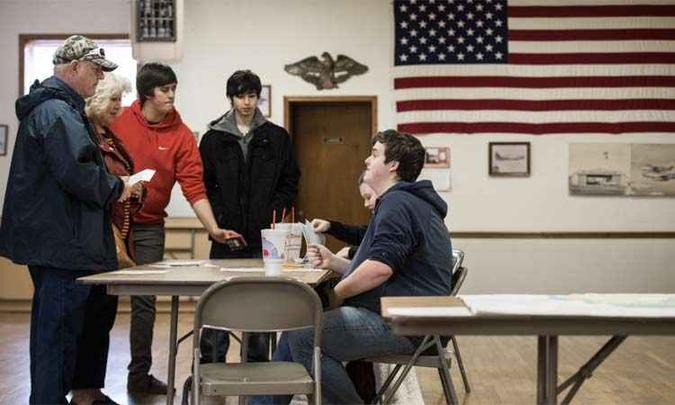 Eleitores votam na primria republicana na Carolina do Sul(foto: Sean Rayford / GETTY IMAGES NORTH AMERICA / AFP)