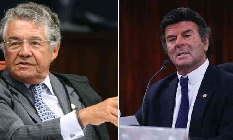 Ministros Marco Aurlio (E) e Luiz Fux(foto: Nelson Jr./SCO/STF eJose Cruz/Agencia Brasil )