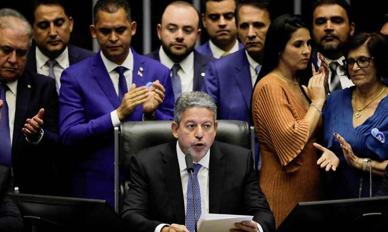 Arthur Lira, (PP-AL), presidente da Cmara, em discurso no plenrio, horas antes da aprovao da reforma tributria