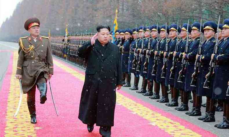 Sob comando do ditador Kim Jong-Un, Coreia do Norte cortar comunicaes militares com a Coreia do Sul(foto: Divulgao/KCNA)