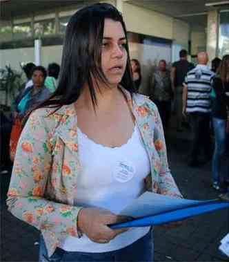 Rubiany Linhares dos Santos mantm viglia no HSP  espera da recuperao da filha(foto: Ramon Lisboa/em/D. A press)