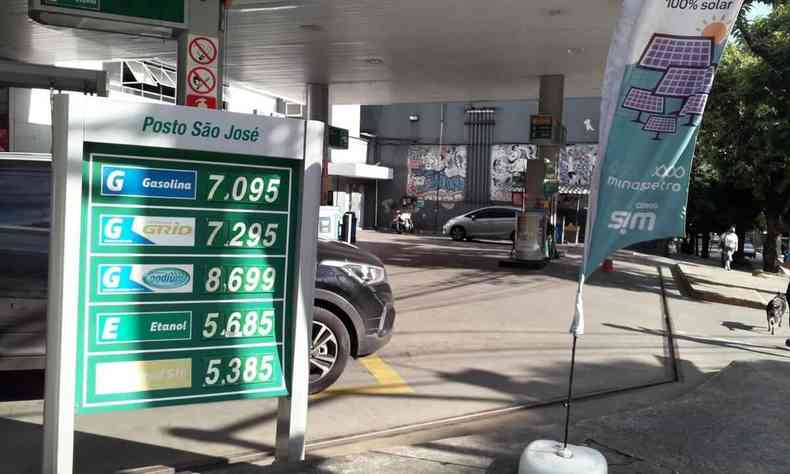 Posto São José, bandeira Ipiranga, na Avenida Getúlio Vargas, Savassi, Região Centro-Sul