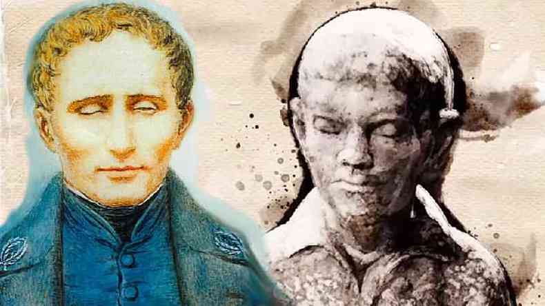 Louis Braille criana e adulto