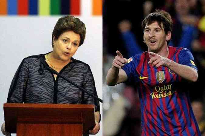 EVARISTO SA / JOSEP LAGO / AFP (foto: Dilma e Messi figuram na lista das 100 pessoas mais famosas da revista Time)