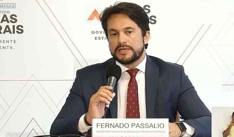 Secretrio-adjunto de Desenvolvimento Econmico, Fernando Passalio: 'Minas Consciente retoma a economia mesmo que em fogo brando'(foto: Rede Minas/Reproduo)