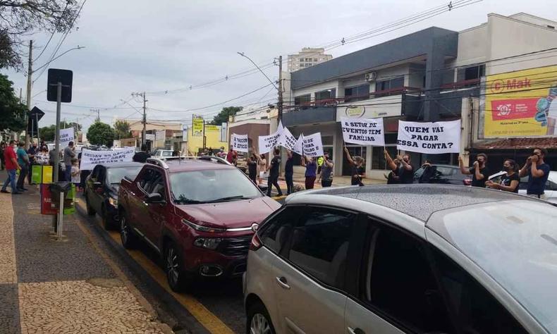 Protesto em Uberaba