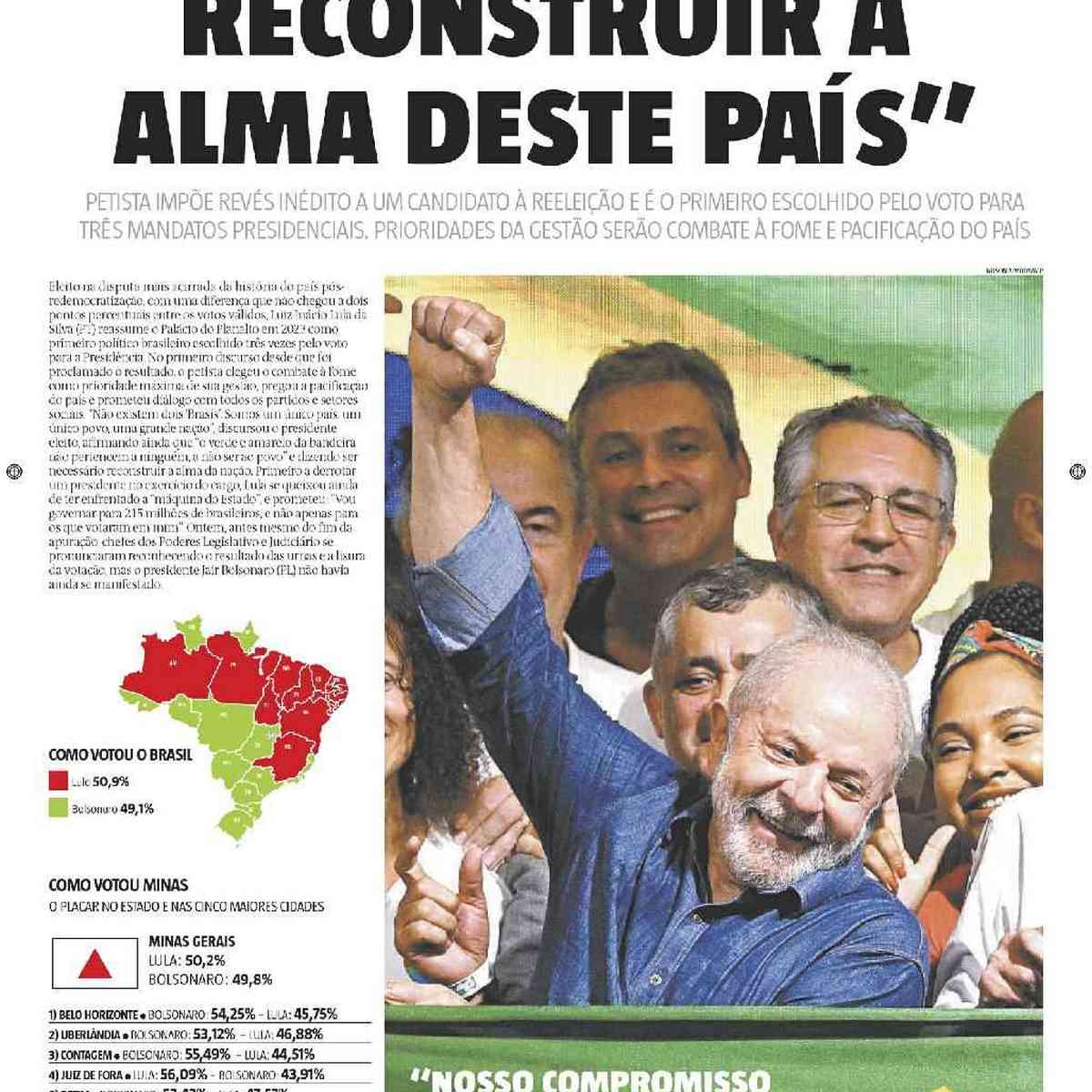 Confira a Capa do Jornal Estado de Minas do dia 31/07/2018