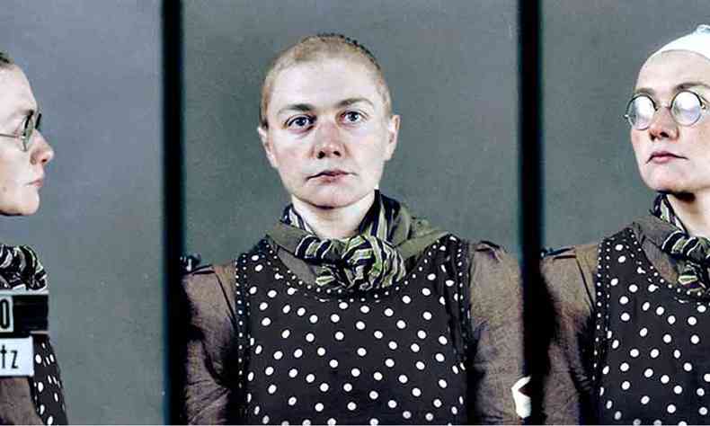 A sobrevivente de Auschwitz Seweryna Szmaglewska em imagens coloridas por Marina Amaral(foto: Faces of Auschwitz/Divulgao )