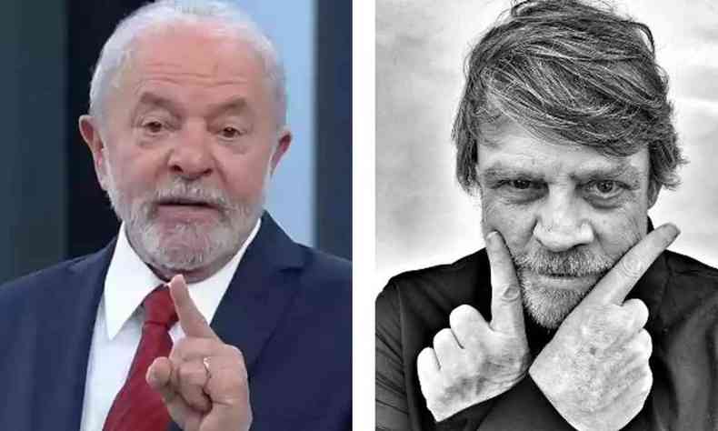 Lula a esquerda e Mark Hamill a direita