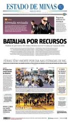 Confira a Capa do Jornal Estado de Minas do dia 21/07/2018