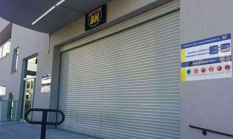Supermercado BH fechado neste domingo (foto: Paulo Filgueiras/EM )