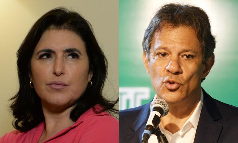Montagem: Tebet x Haddad