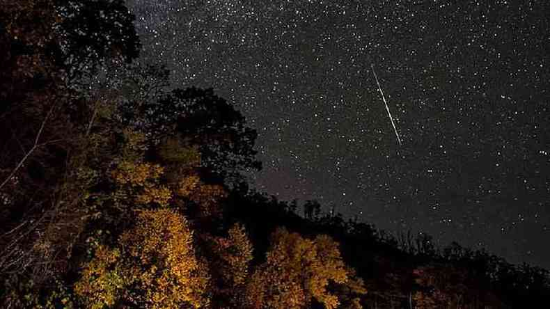 Meteoros percorrem a atmosfera, criando um espetculo visual(foto: Getty Images)