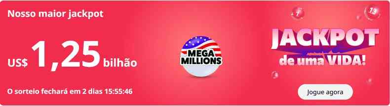 Mega Millions sorteia sexta-feira, 4 de agosto, um prmio de $1,25 bilho de dlares