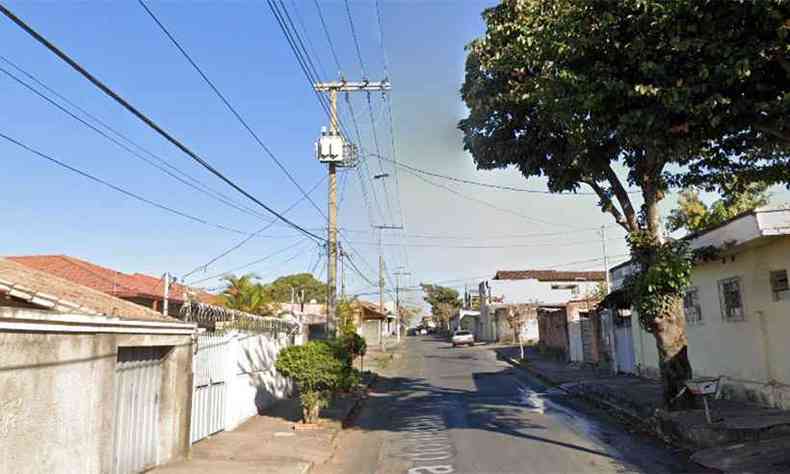Rua onde o crime ocorreu, no Bairro Candelria, na Regio de Venda Nova(foto: Reproduo da internet/Google Maps)
