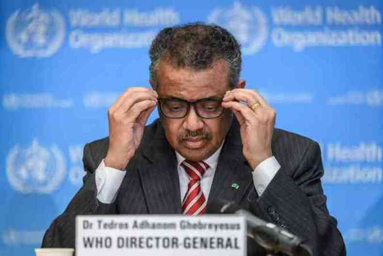 O diretor-geral da Organizao Mundial de Sade (OMS), Tedros Adhanom Ghebreyesus(foto: Fabrice COFFRINI/AFP)