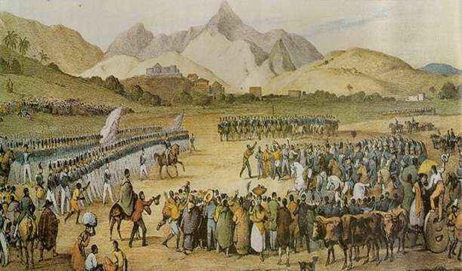 Tropas imperiais rumo ao Maranhão para reprimir a revolta.(foto: Pintura de Johann Moritz Rugendas ) Tropas imperiais rumo ao Maranhão para reprimir a revolta.(foto: Pintura de Johann Moritz Rugendas )