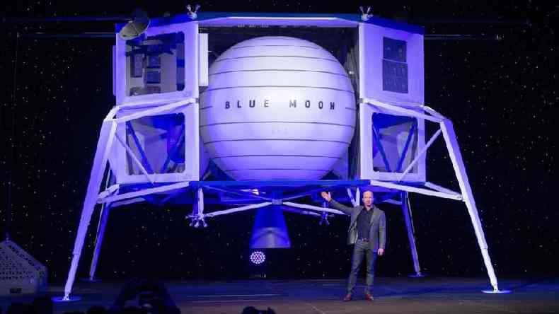 Dentro da proposta de Bezos estava a construção de um veículo de pouso lunar(foto: Getty Images)