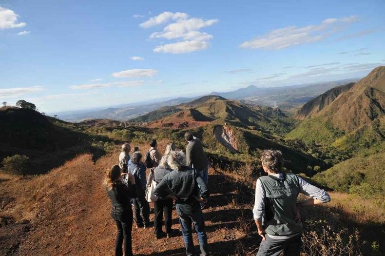 Vista da Serra do Curral com representantes do Icomos Internacional
