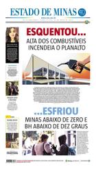 Confira a Capa do Jornal Estado de Minas do dia 22/05/2018