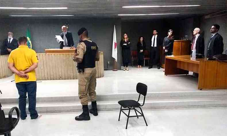 Pedro Henrique ficou em silncio durante interrogatrio nessa quinta-feira(foto: Joubert Lcio/TJMG)