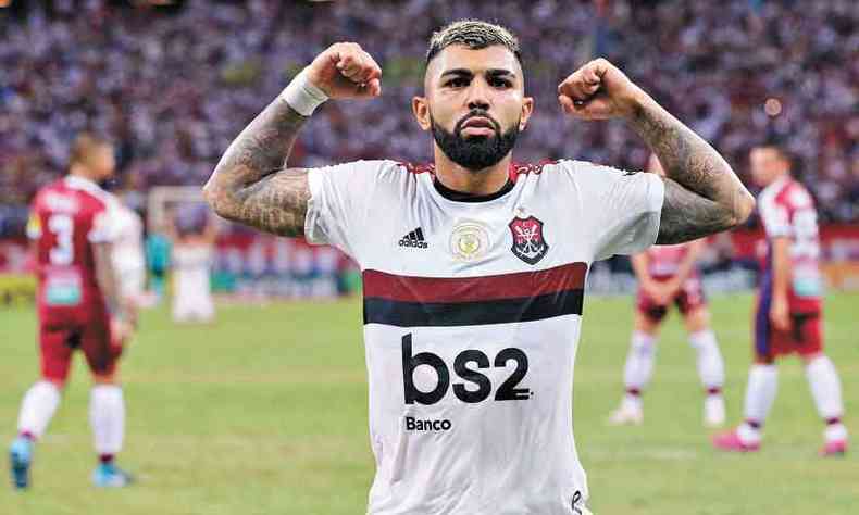 No Brasil, torcedores idolatram jogadores como Gabigol, que fracassaram na Europa, onde o grau de exigncia  profissional(foto: XANDY RODRIGUES/FUTURA PRESS/ESTADO CONTEDO %u2013 16/10/19)