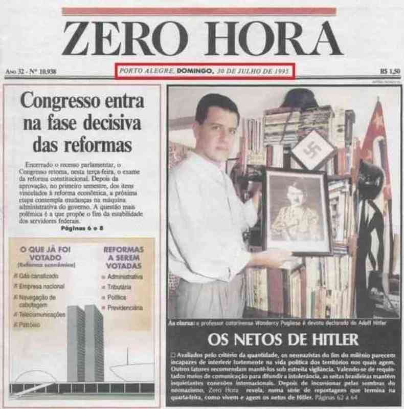 Reportagem do jornal Zero Hora, do dia 30 de julho de 1995, estampou em sua capa uma reportagem com Wandercy em que era considerado como um dos 