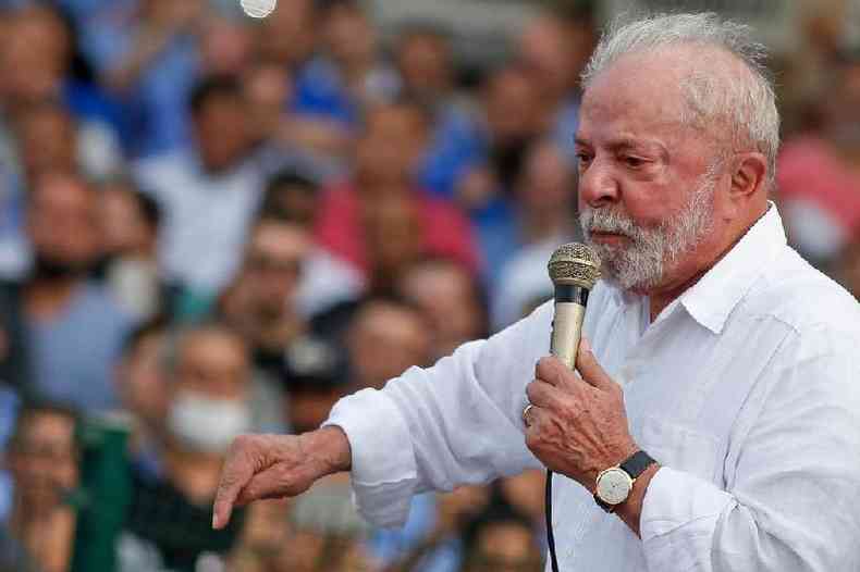 Lula discursando em 16 de agosto de 2022