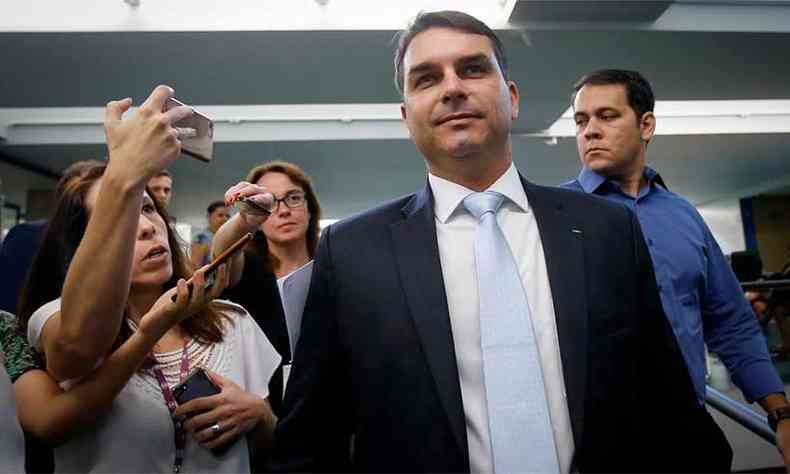Pedido do senador Flvio Bolsonaro (PSL-RJ) levou  suspenso de investigaes (foto: Dida Sampaio/Estado Contedo %u2013 30/1/19)